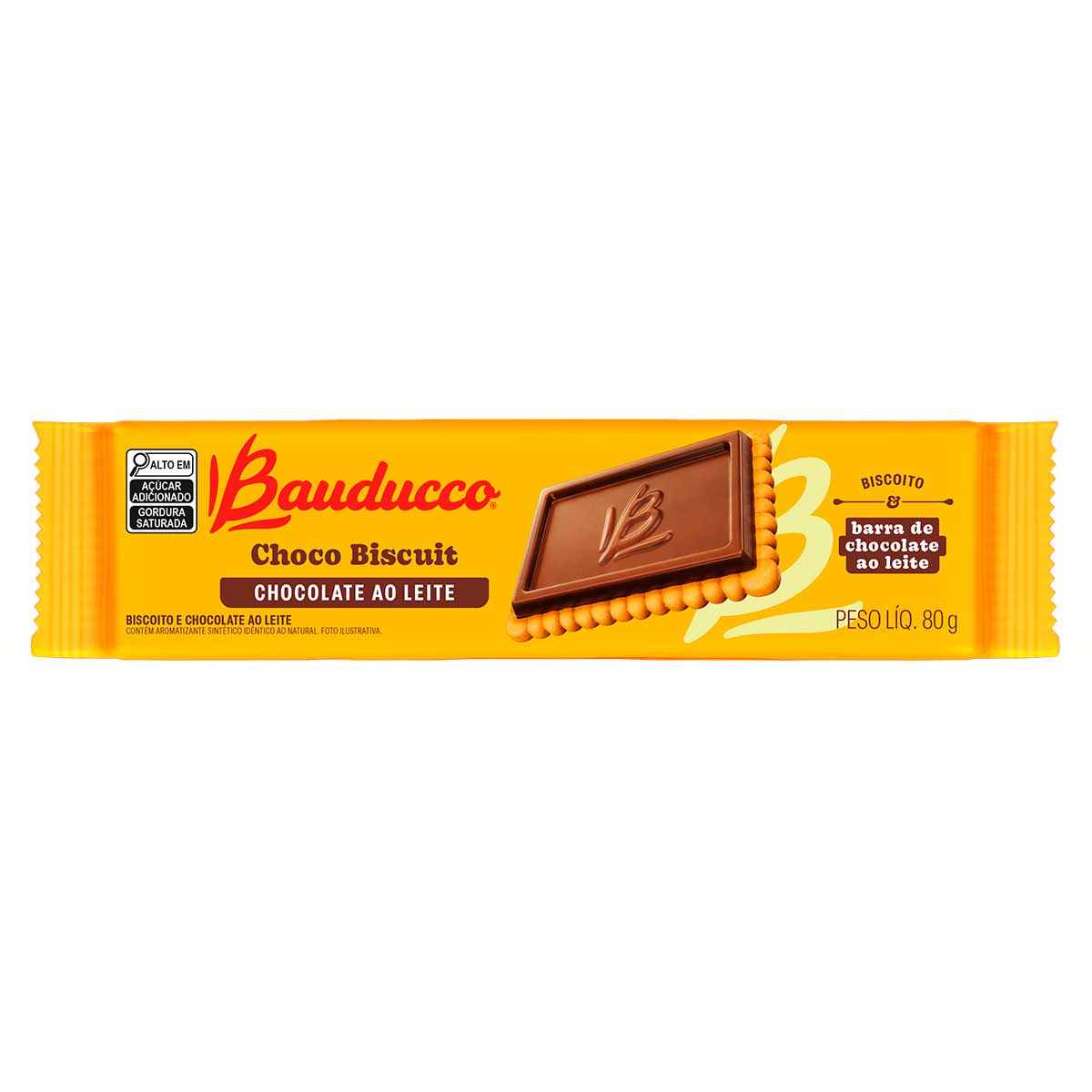 Biscoito Recheado de Chocolate ao Leite Choco Biscuit Bauducco 80g