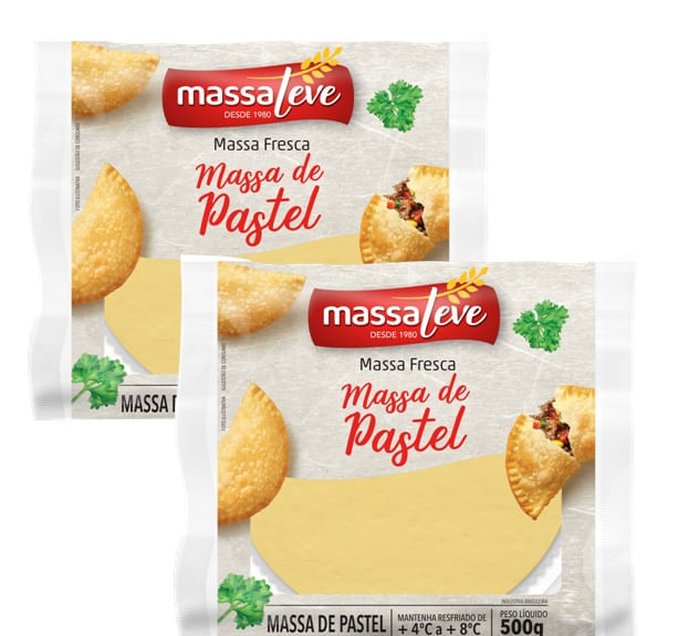 Pack Massa para Pastel Disco Massa Leve 500g - 2 Unidades