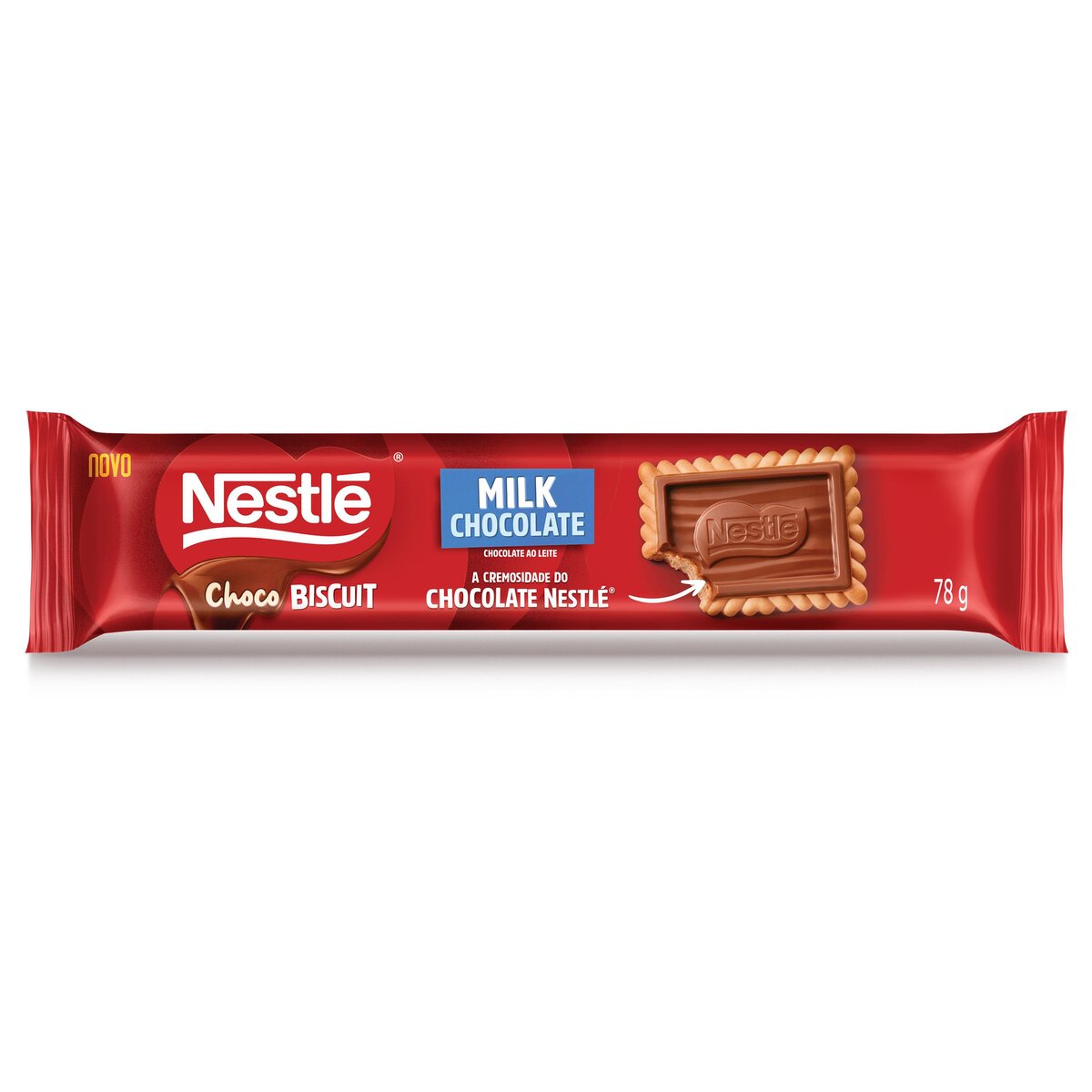 Biscoito com Chocolate Chocobiscuit Nestlé Ao Leite 78g