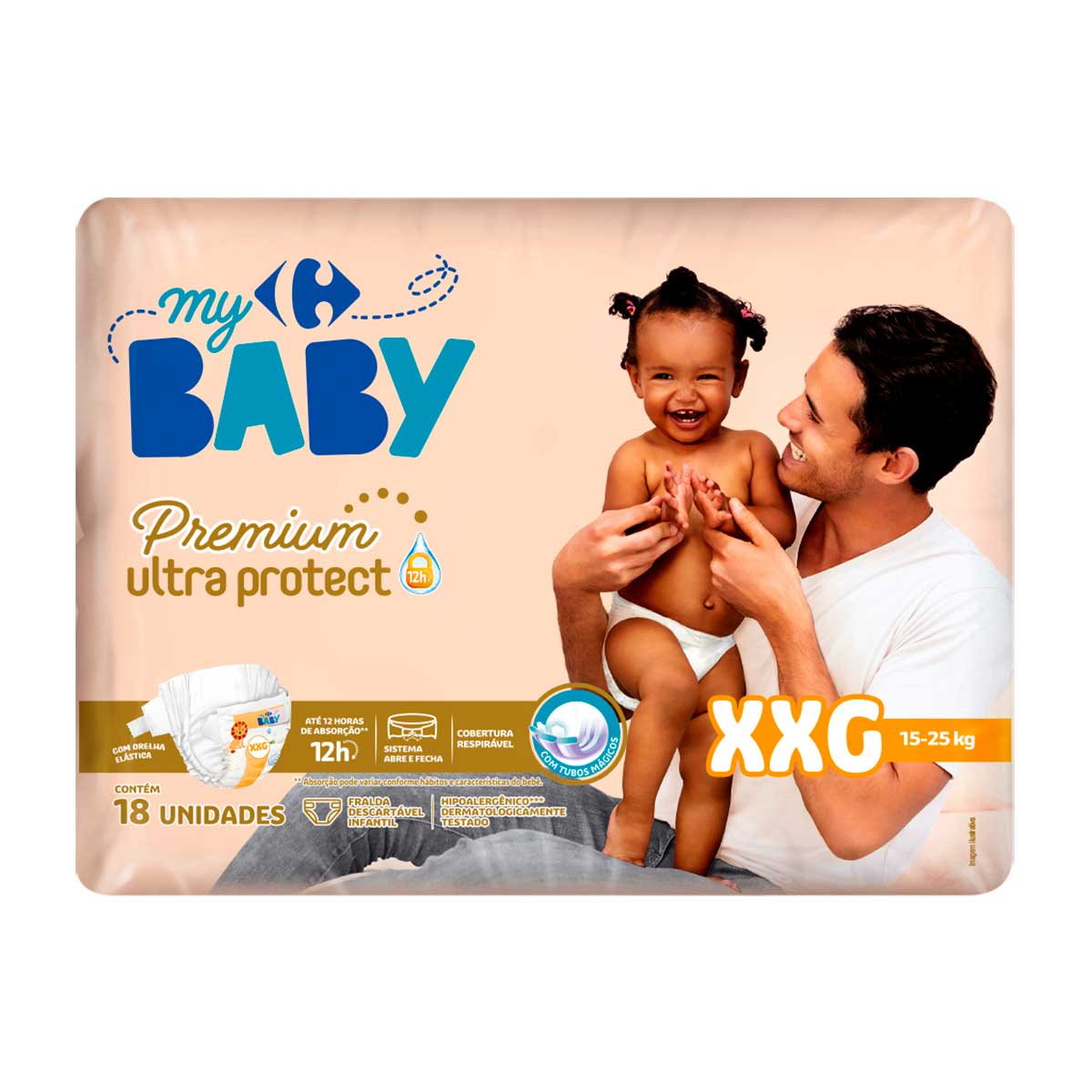 Fralda Descartável Carrefour My Baby XXG 18 Unidades