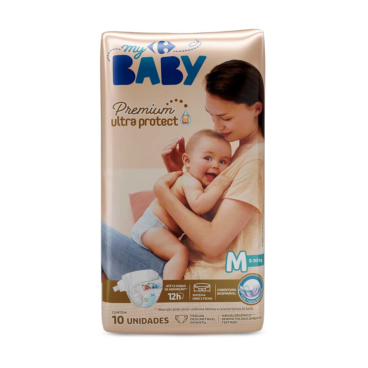 Fralda Carrefour My Baby M Soft & Protect - 10 Unidades