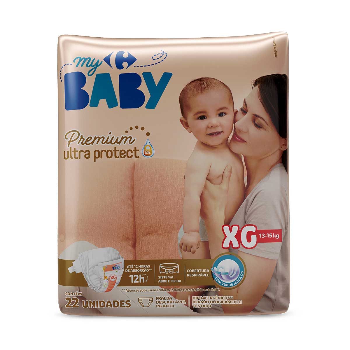 Fralda Carrefour My Baby XG Soft & Protect - 22 Unidades