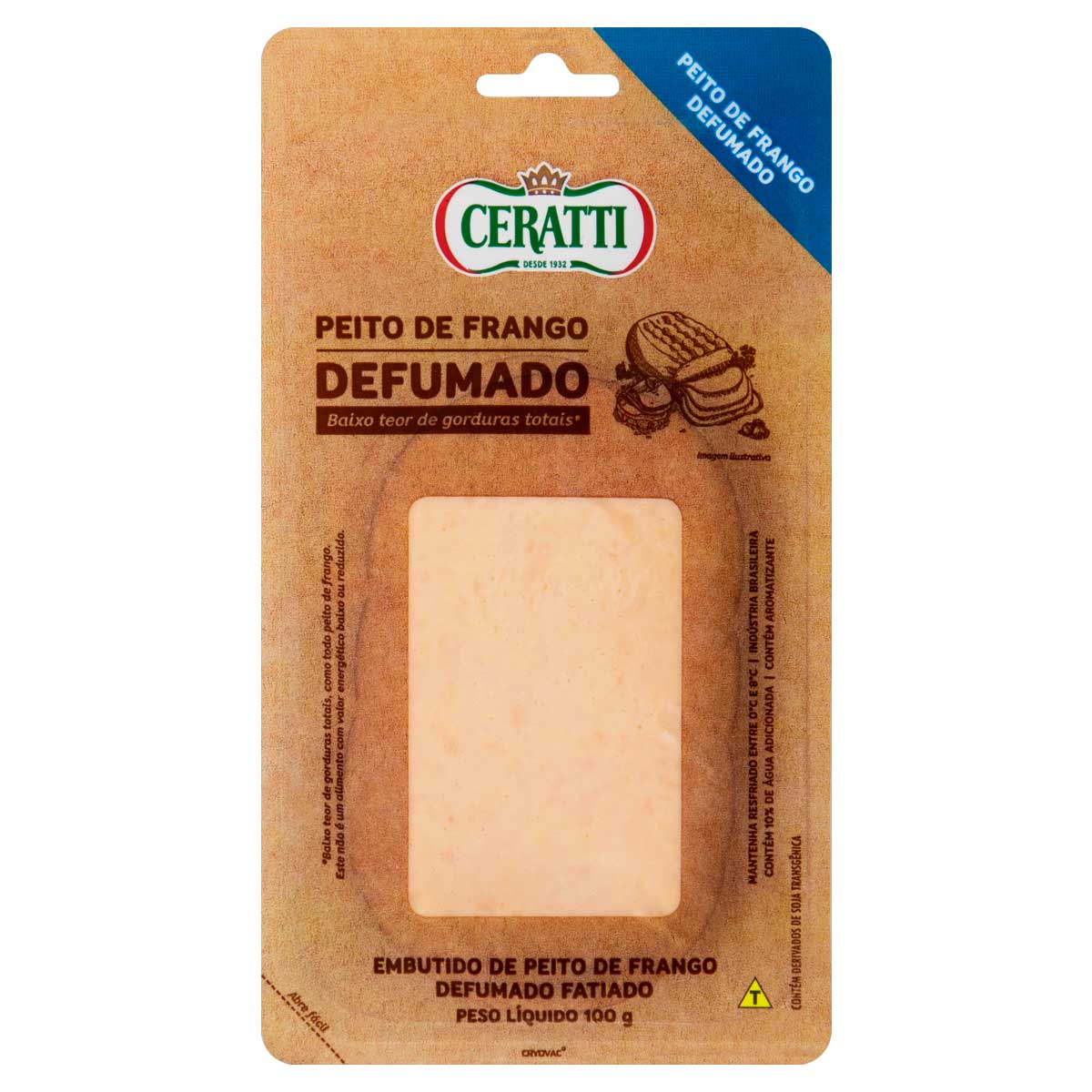 Peito de Frango Defumado Fatiado Ceratti 100 g