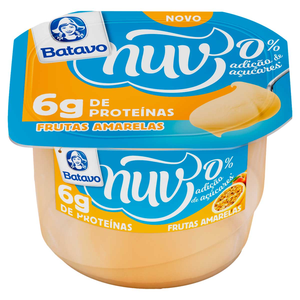 Creme de Queijo Quark 6g de Proteínas com Preparado de Frutas Amarelas sem Adição de Açúcar Batavo Nuv 100g