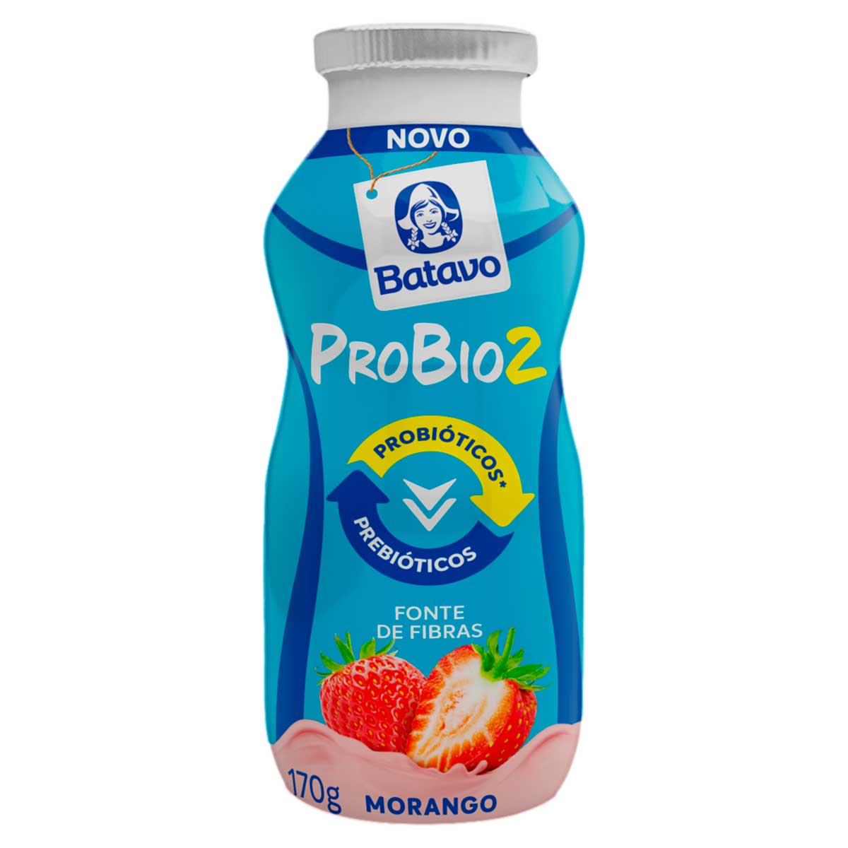 Iogurte Parcialmente Desnatado Morango Batavo Probio2 170g