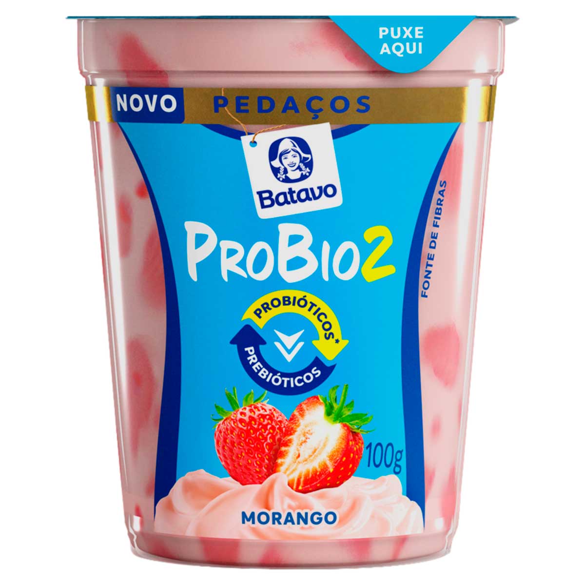 Iogurte Integral Morango Batavo Probio2 100g