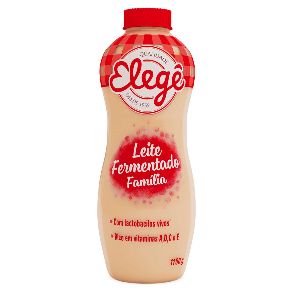 Leite Fermentado Desnatado com Lactobacilos Vivos e Preparado de Laranja Elegê 1150g Tamanho Família