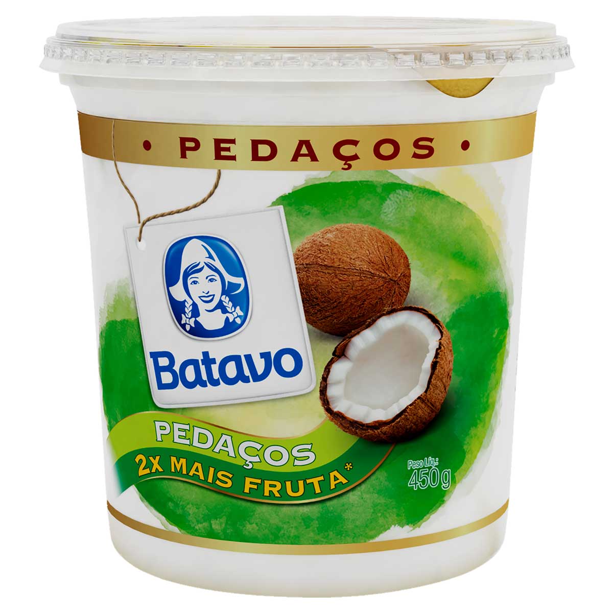 Iogurte Integral Coco Batavo Pedaços 450g