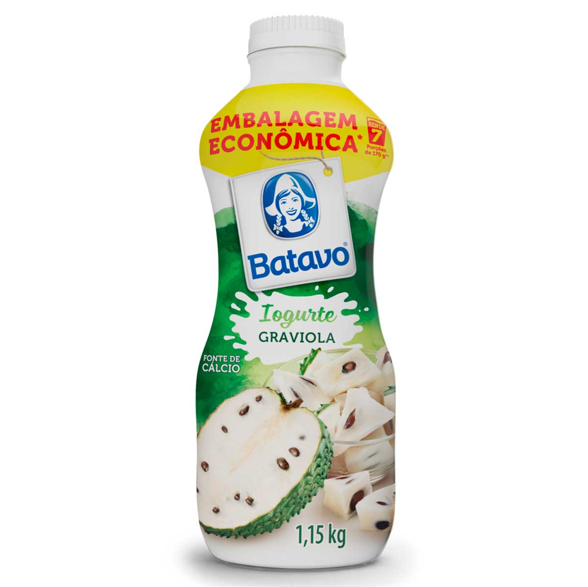 Iogurte Parcialmente Desnatado Graviola Batavo 1,15Kg Embalagem Econômica