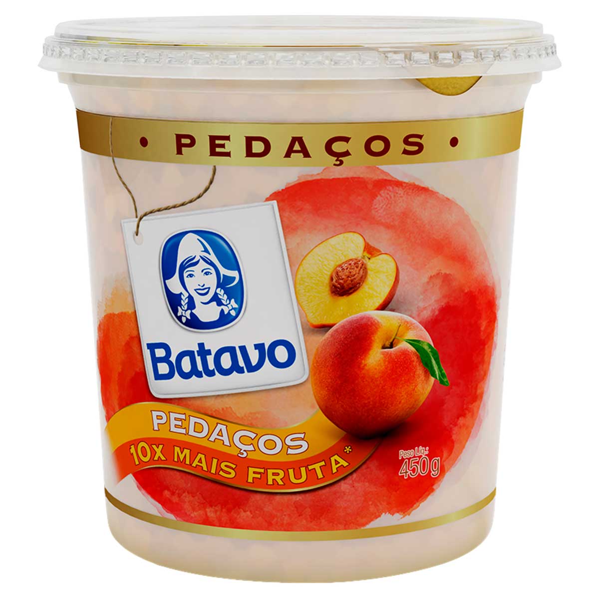 Iogurte Integral Pêssego Batavo Pedaços 450g