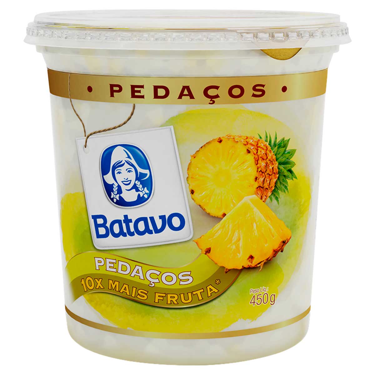 Iogurte Integral Abacaxi Batavo Pedaços 450g