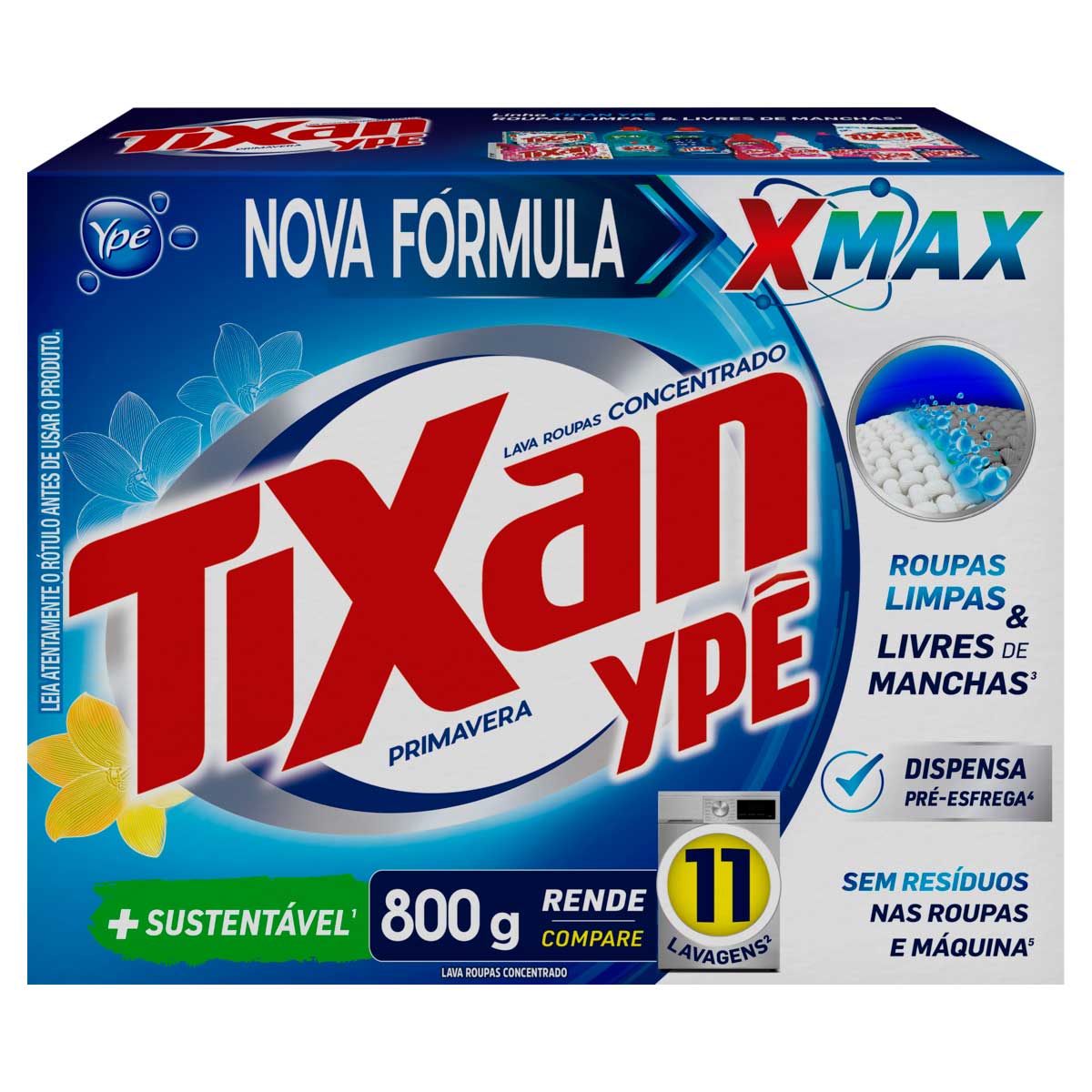 Lava Roupas em Pó Tixan Primavera 800 g