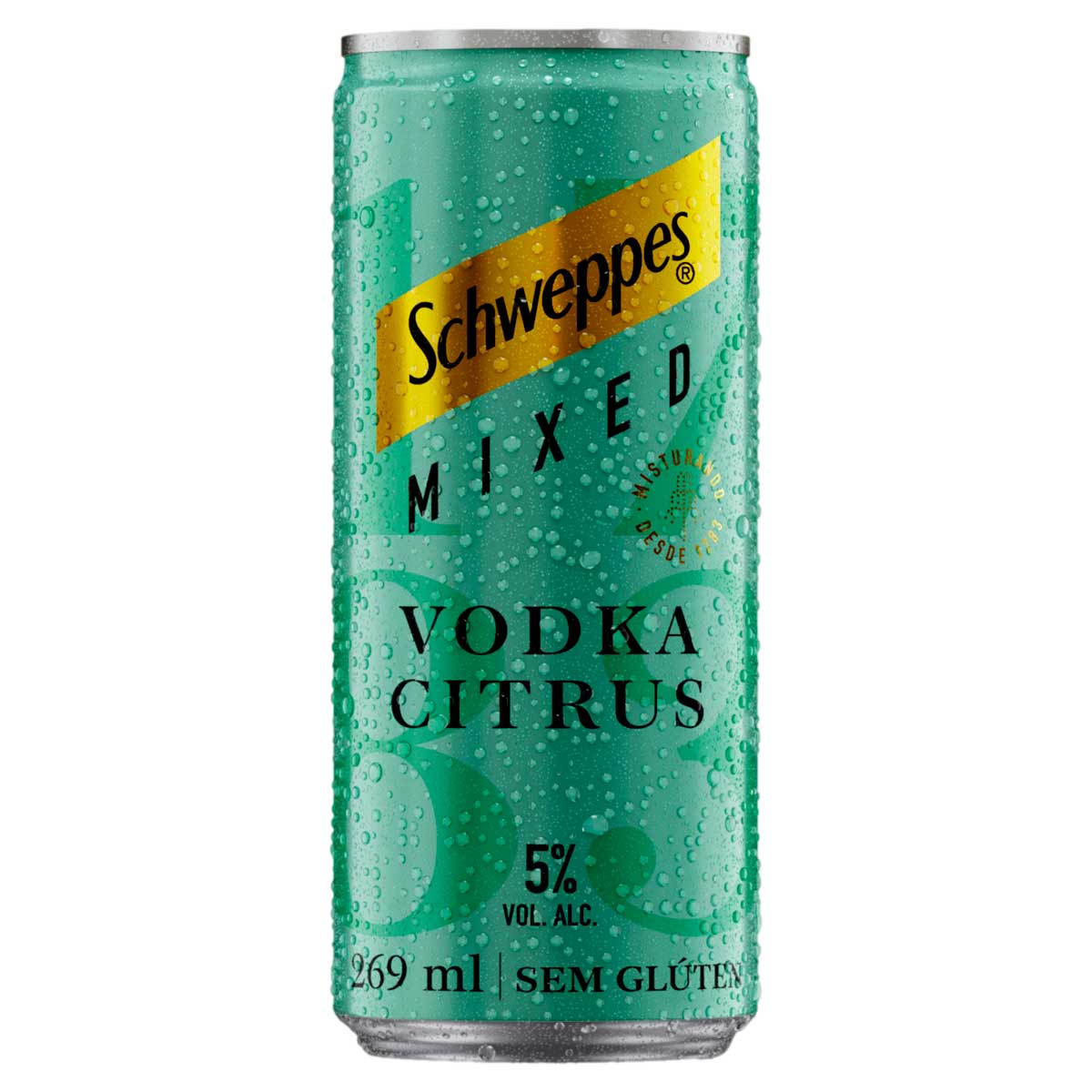 Bebida Mista Alcoólica Gaseificada Vodka Citrus Schweppes Mixed Lata 269ml