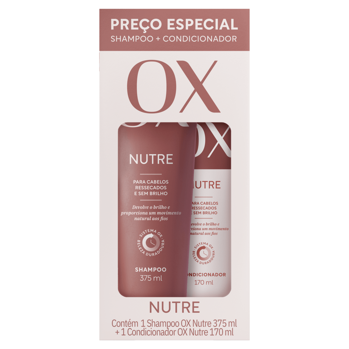Kit de Shampoo e Condicionador Ox Cosméticos Nutrição Intensa