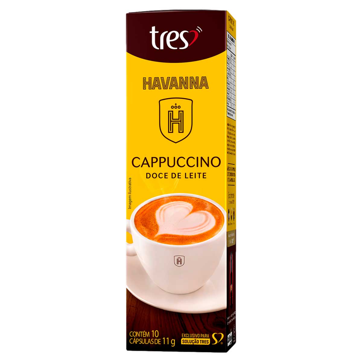 Cappuccino Cápsula Três Doce Leite Hava 110G 10 Unidades