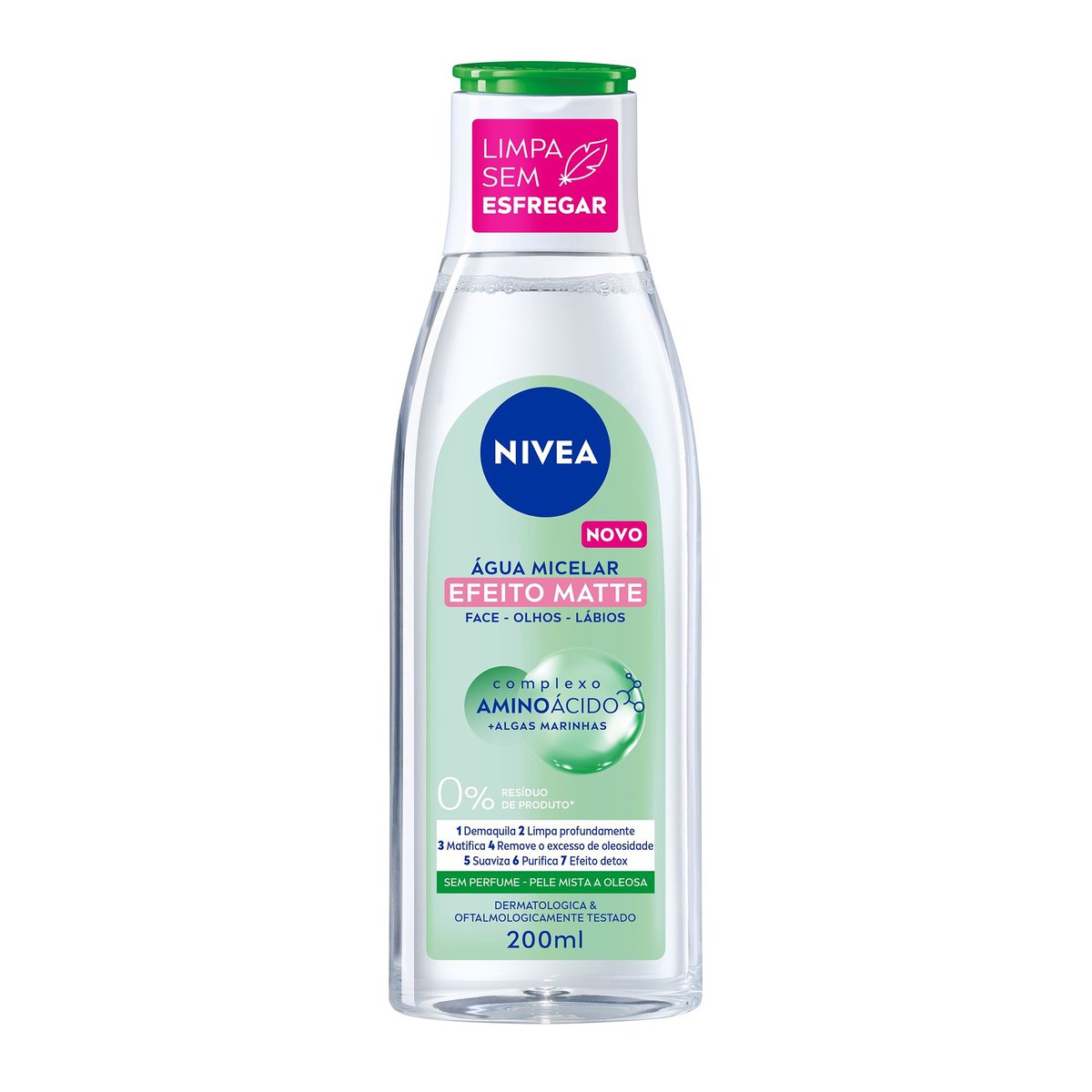 Água Micelar NIVEA Solução de Limpeza 7 em 1 Efeito Matte 200ml