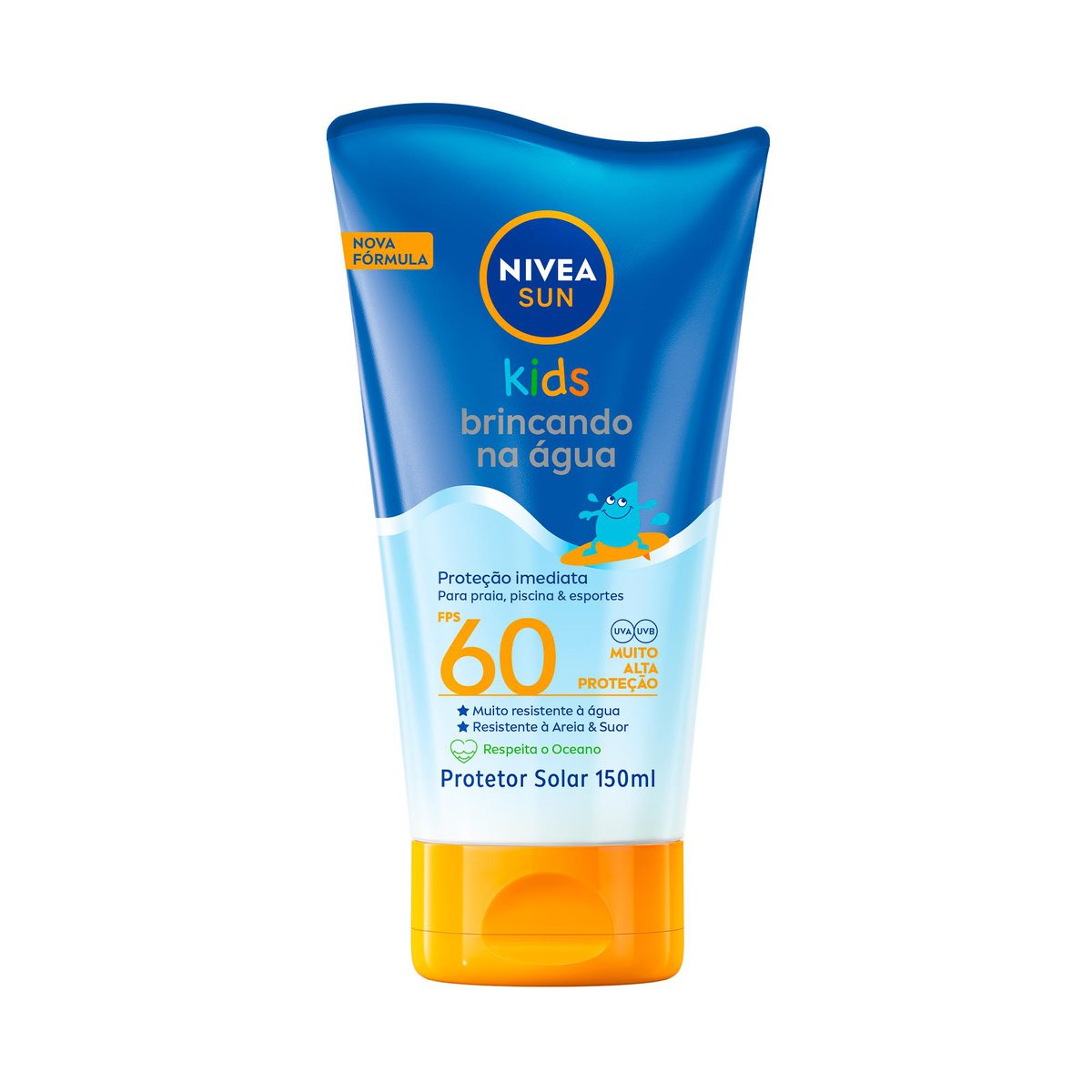 Protetor Solar Kids Brincando na Água FPS 60 NIVEA SUN 150ml