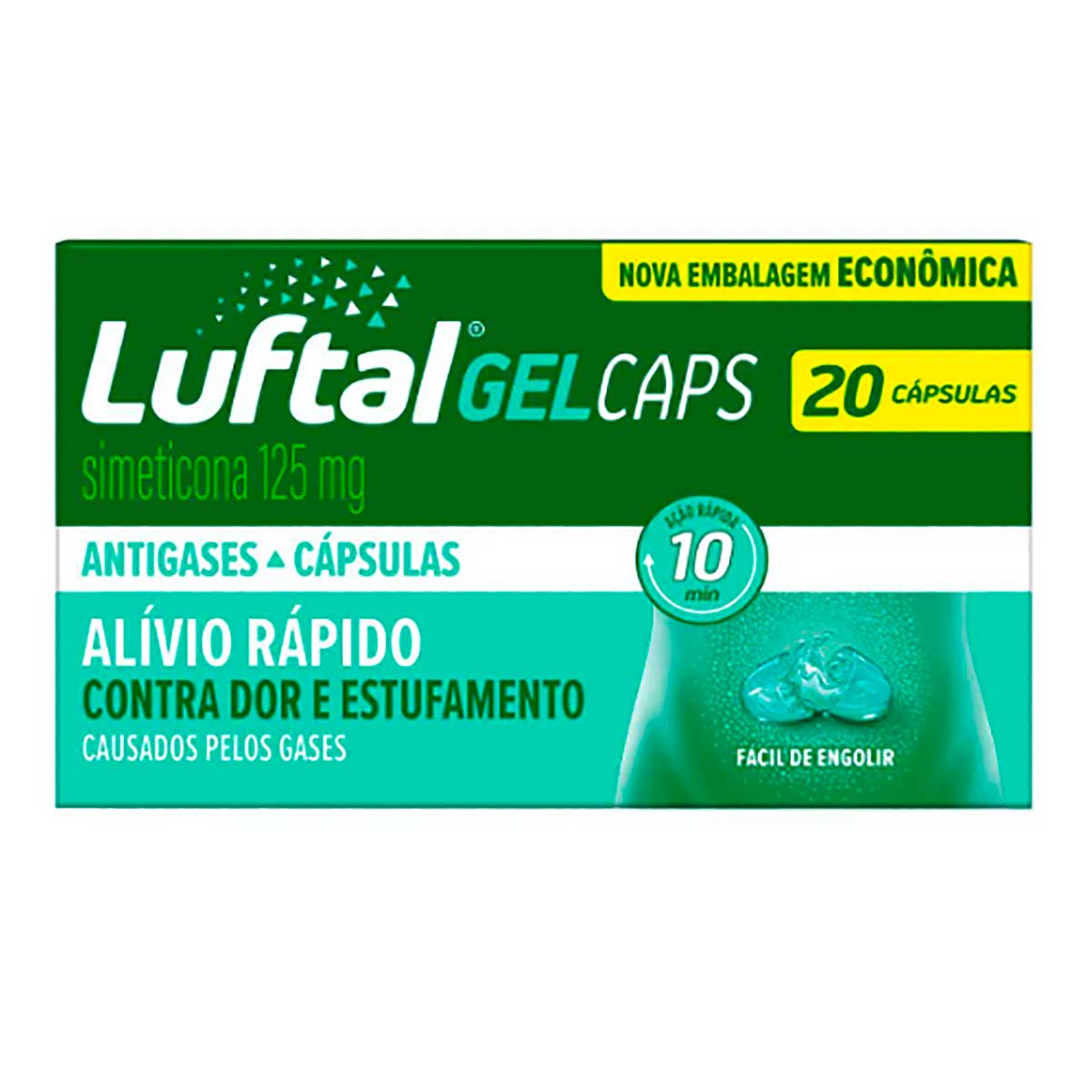 Luftal Gel Cápsulas Simeticona 125mg 20 Cápsulas