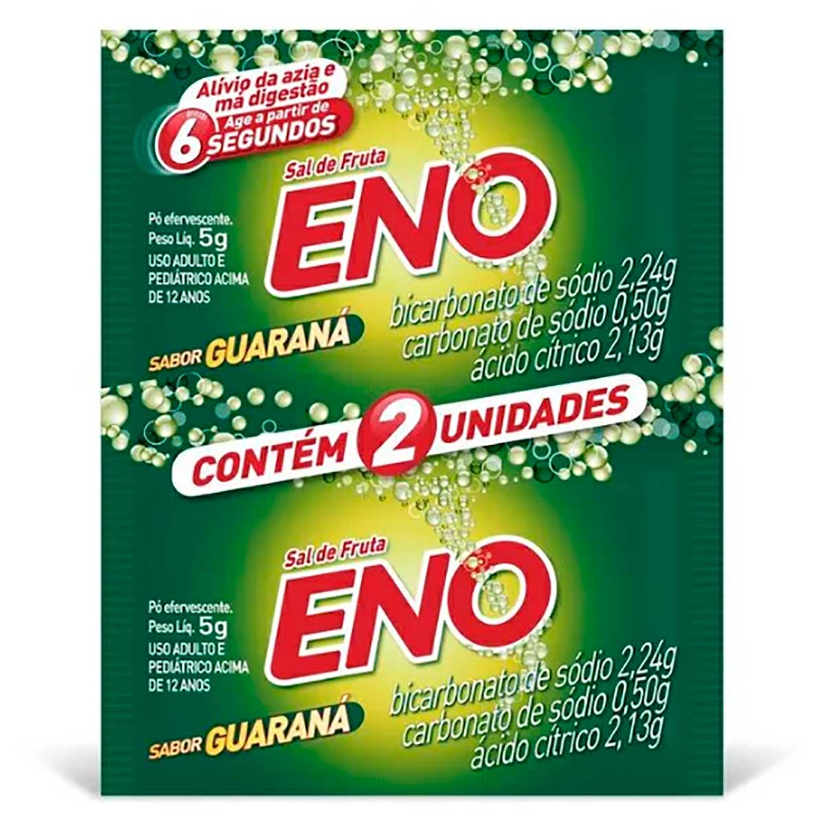 Sal de Frutas Eno 2 Envelopes com 5g Guaraná