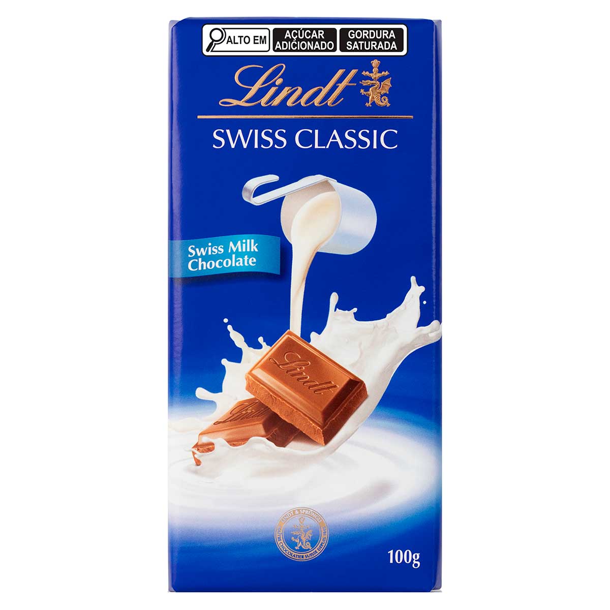 Chocolate Lindt Swiss Classic Barra Ao Leite 100g