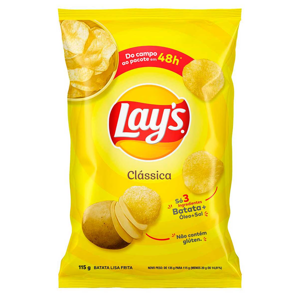 Batata Frita Lisa Clássica Lays 115G