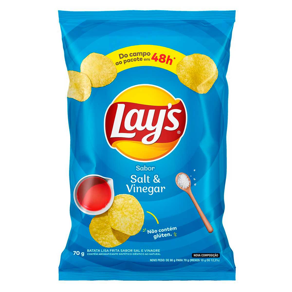 Batata Frita Lisa Sal e Vinagre Lays 70g