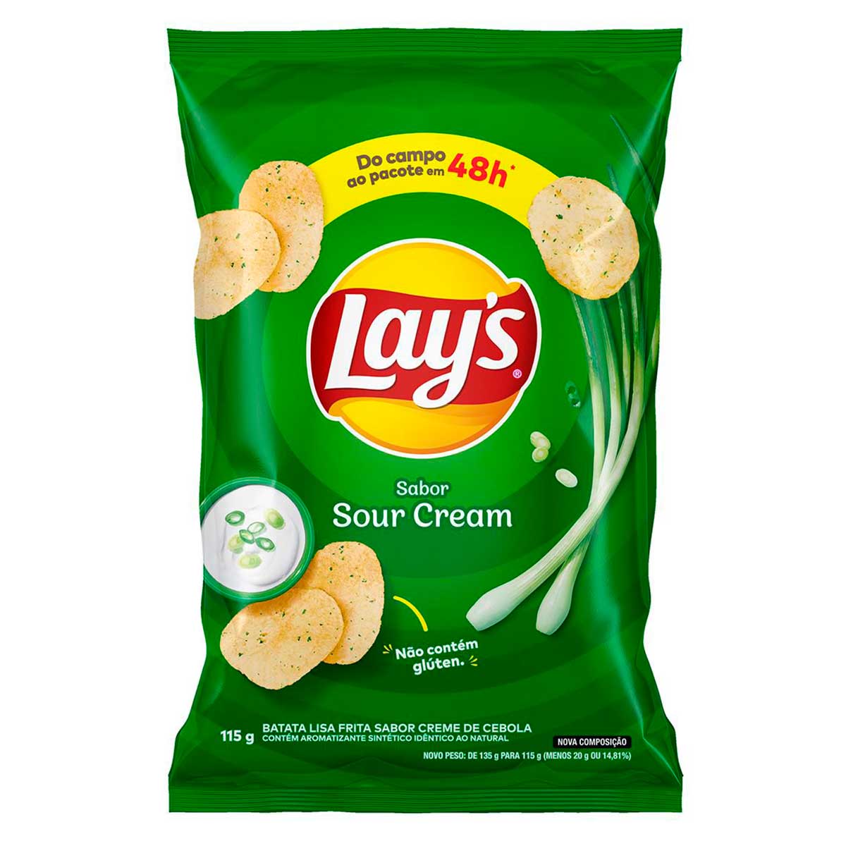 Batata Frita Lisa Creme de Cebola Lays 115g