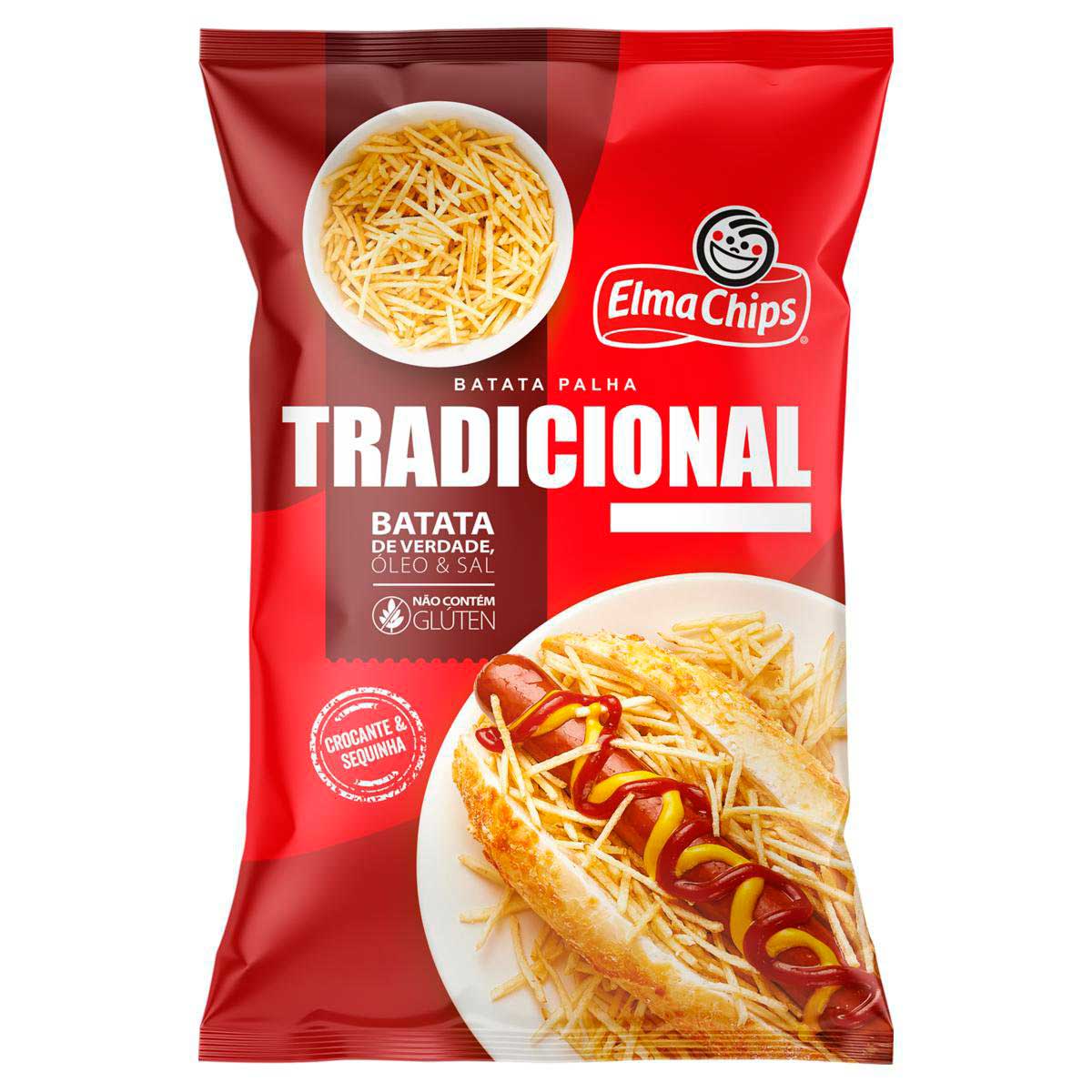 Batata Palha Tradicional Elma Chips Pacote 425g