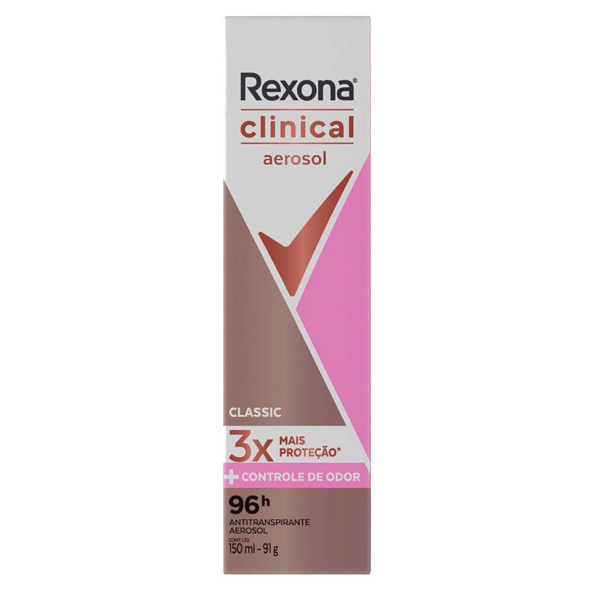 Antitranspirante Aerosol Rexona Clinical Classic 150ml