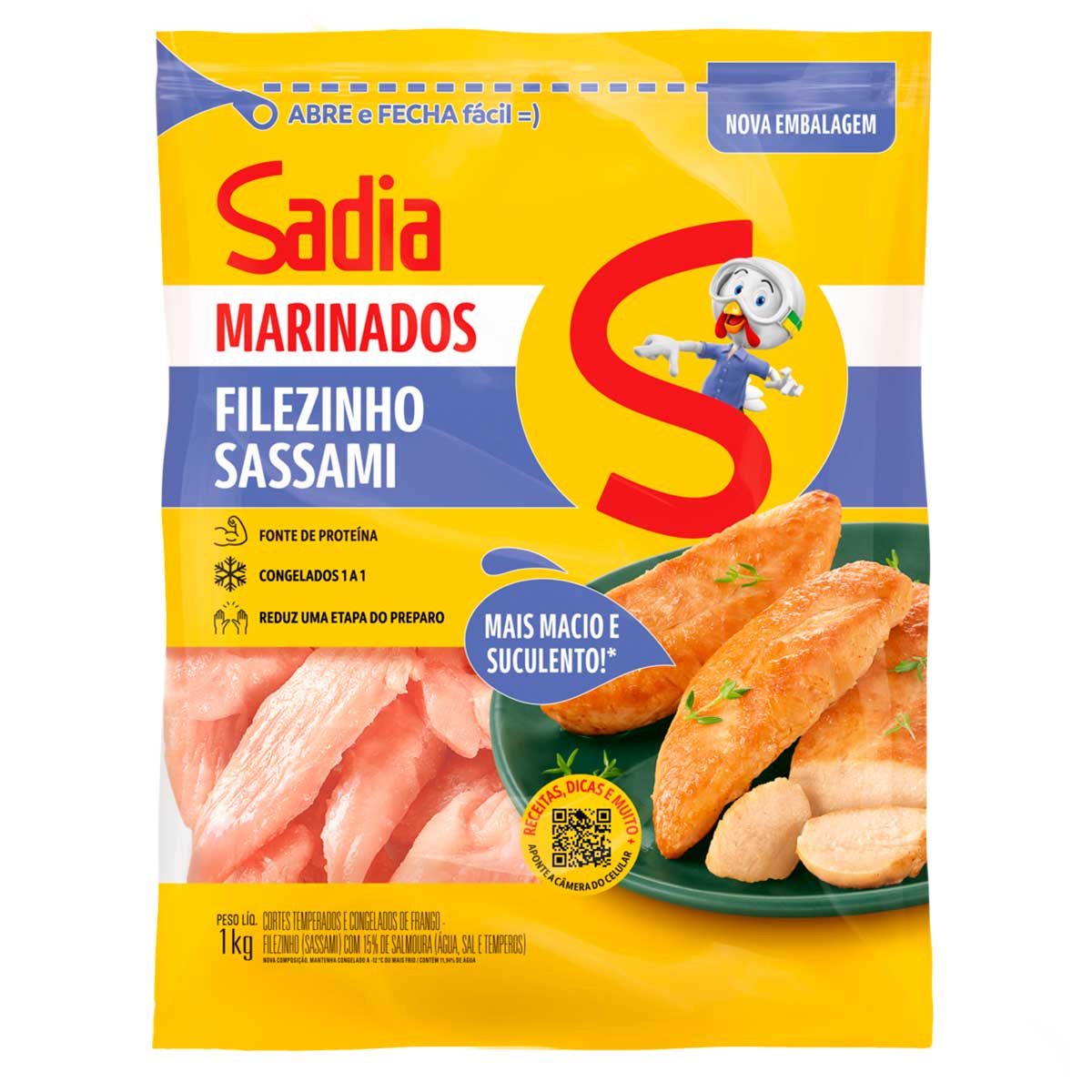 Filé de Frango Congelado Sadia Marinados 1Kg