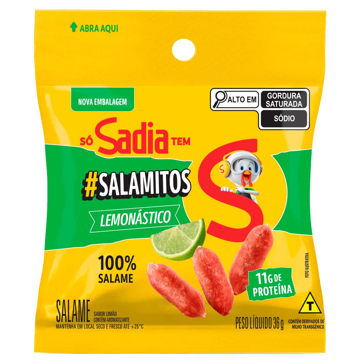 Salamitos Sabor Limão Sadia 36 g