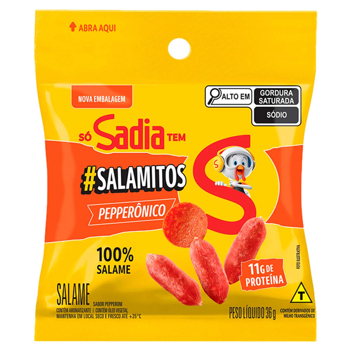 Salamitos Sabor Pepperoni Sadia 36 g