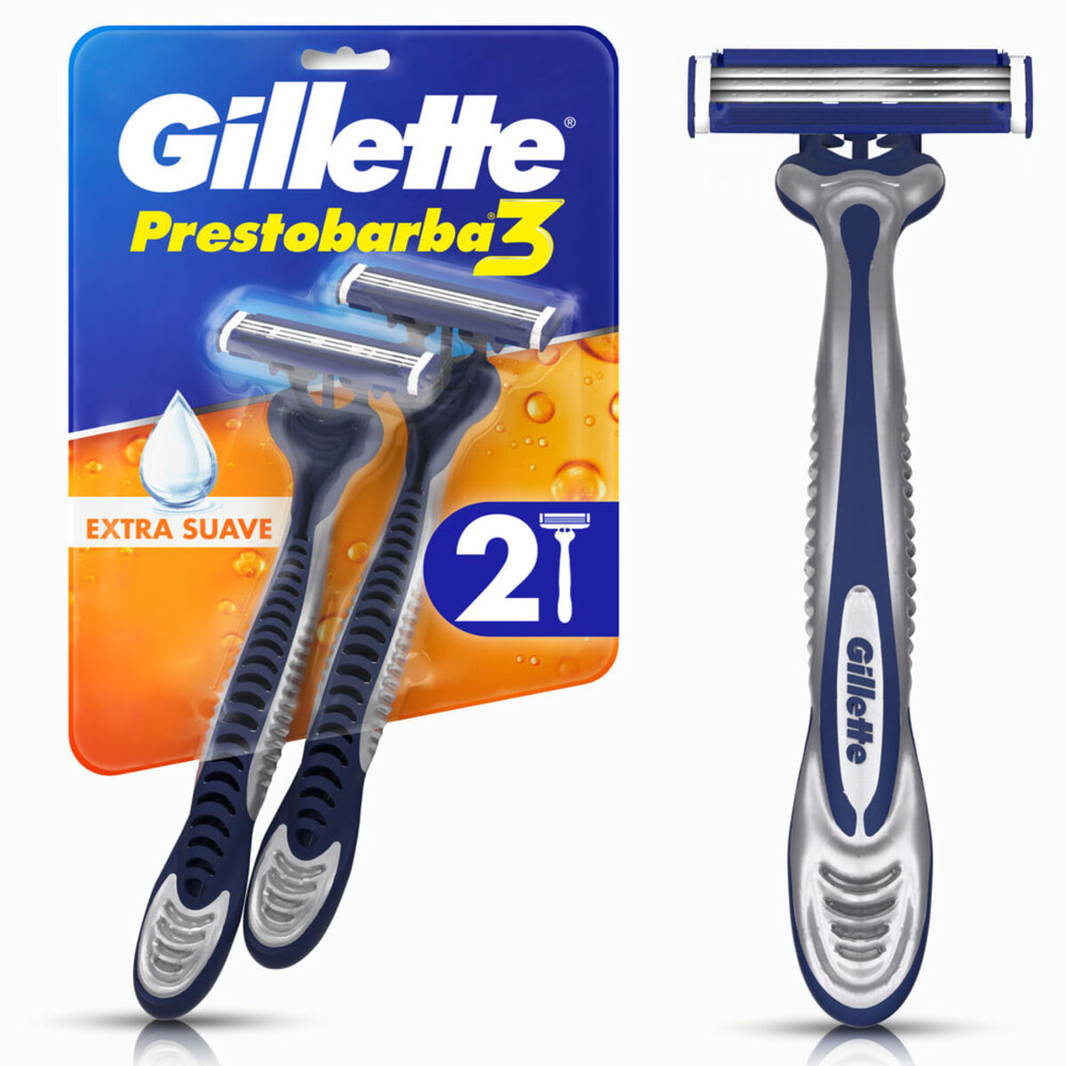 Aparelho de Barbear Gillette Prestobarba3 2 Unidades