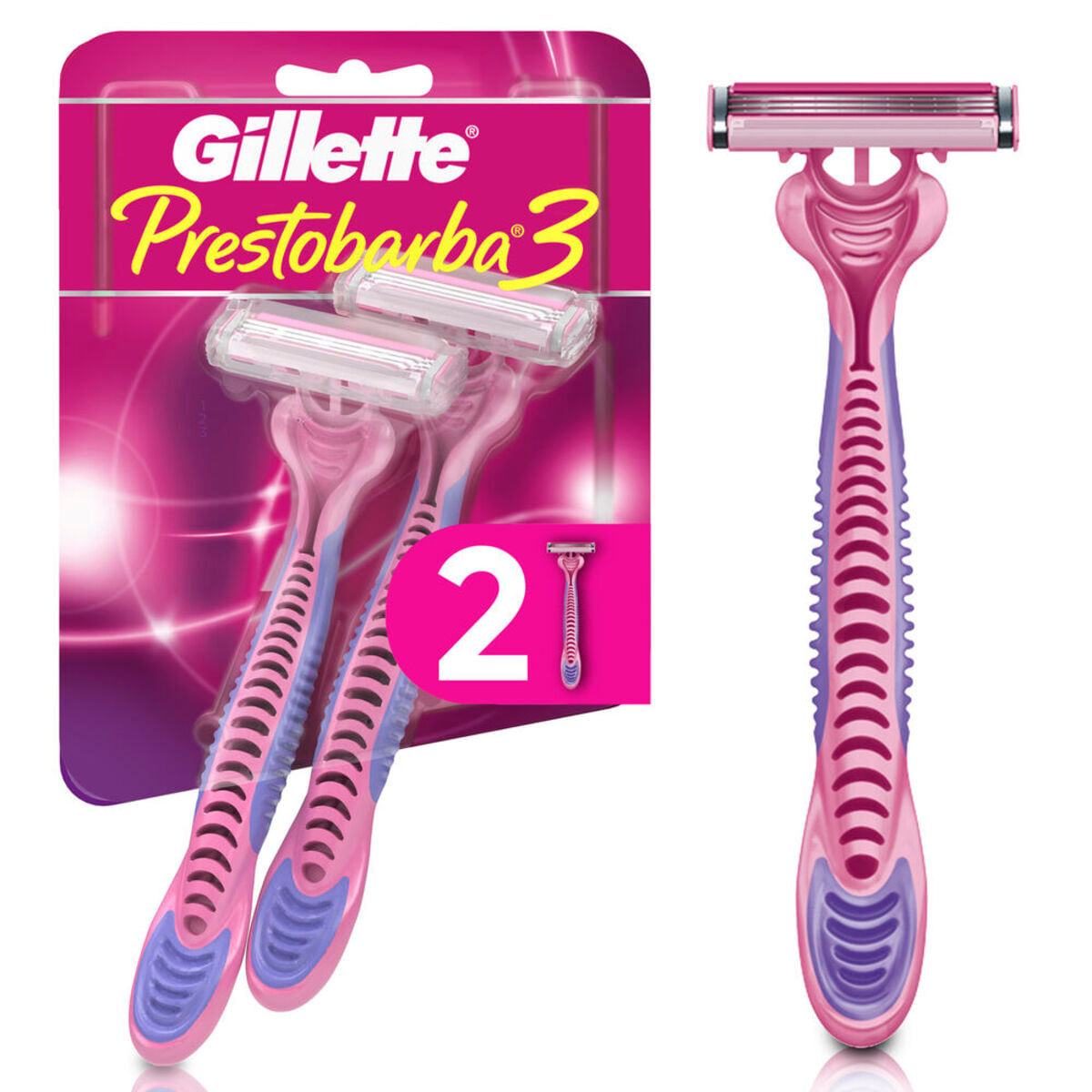 Aparelho de Depilar Gillette Prestobarba3 2 Unidades