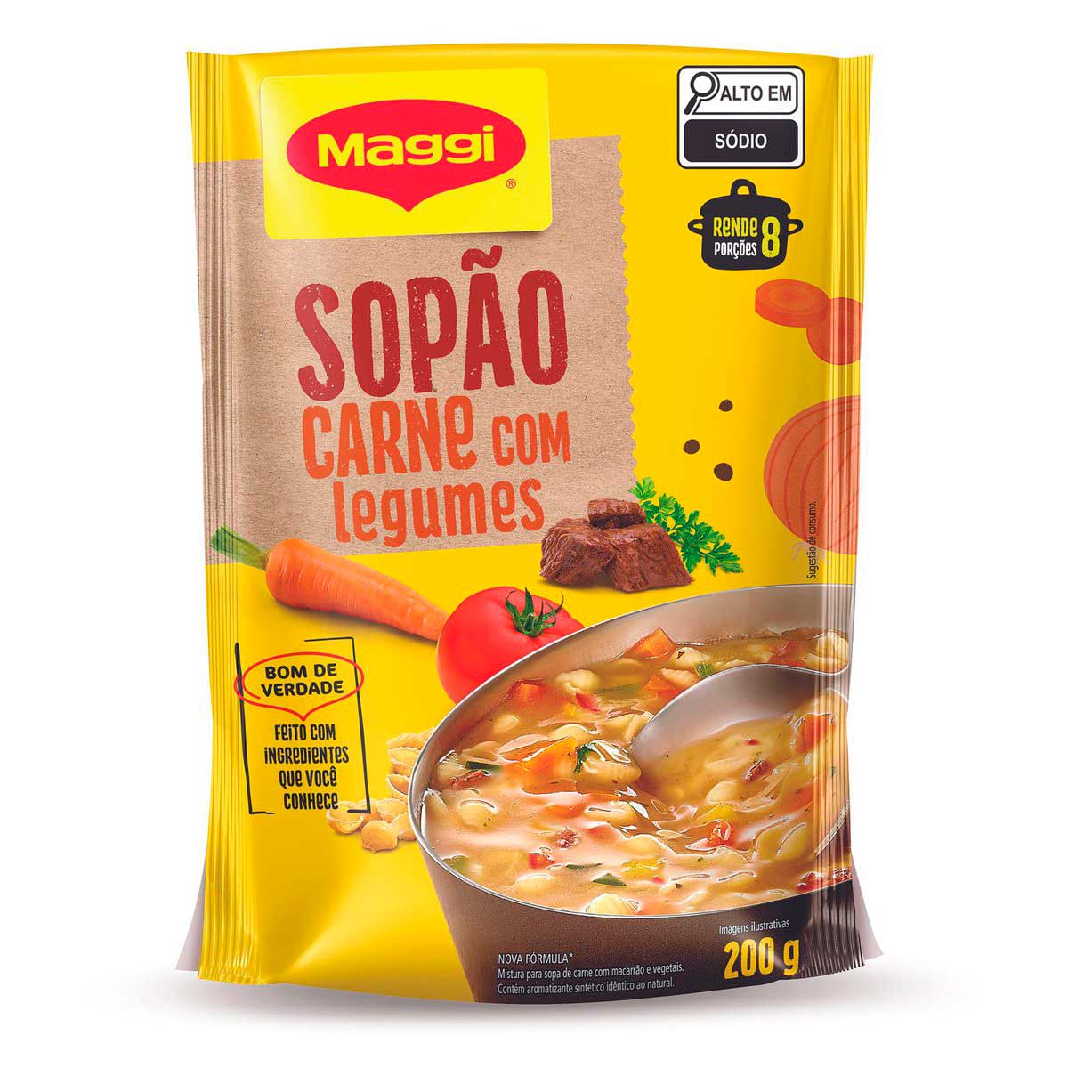 Sopa de Carne e Legumes Maggi 200g