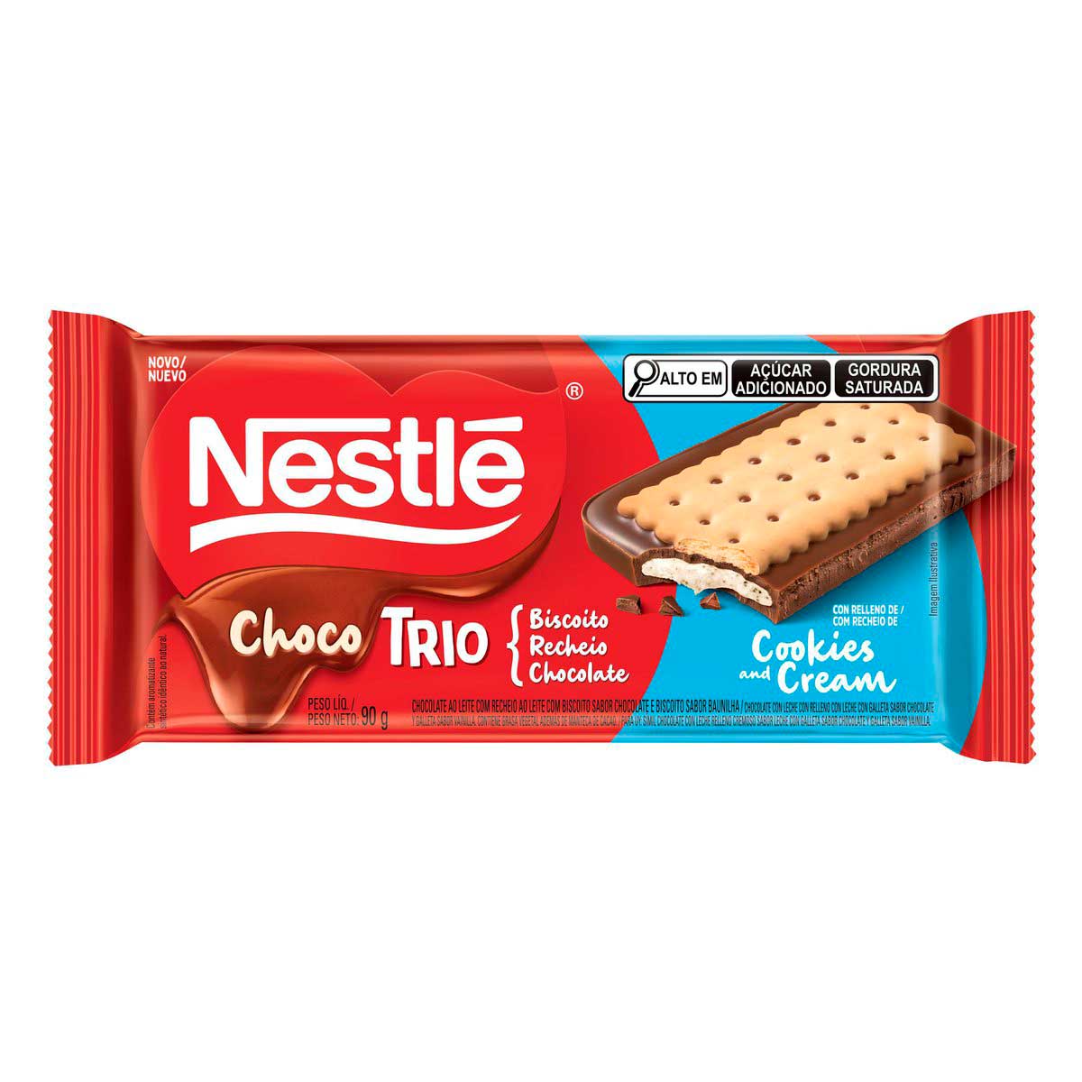 Chocolate Chocotrio NESTLÉ Cookies & Cream 90g