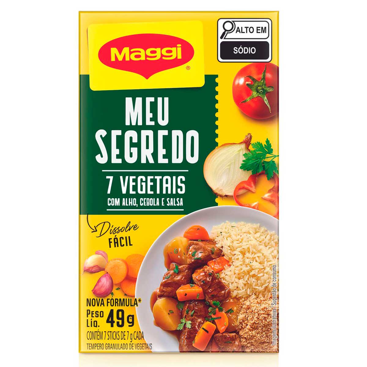 Tempero MAGGI Meu Segredo 7 Vegetais 49g