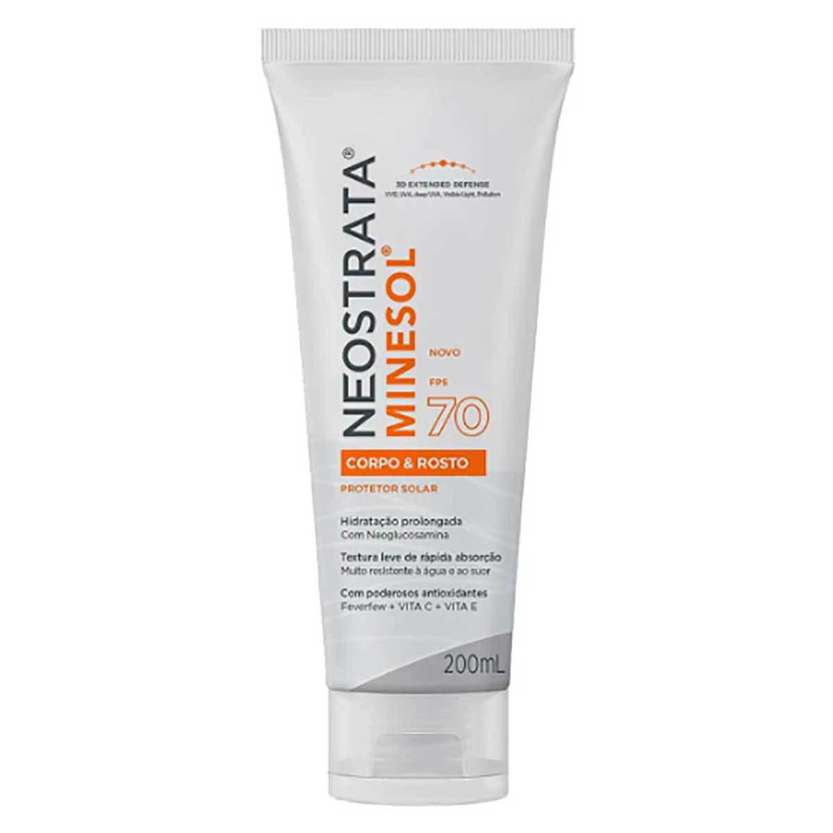 Protetor Solar Neostrata Minesol Corpo e Rosto FPS 70 com 200 ml