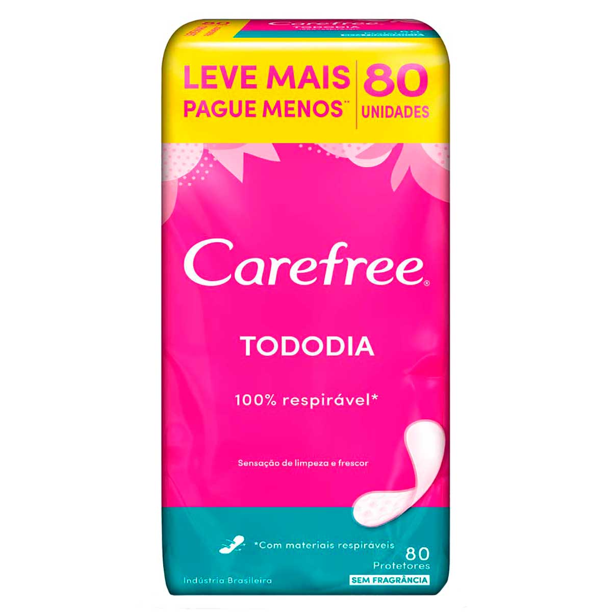 Protetor Diário Todo Dia sem Perfume Carefree 80 Unidades