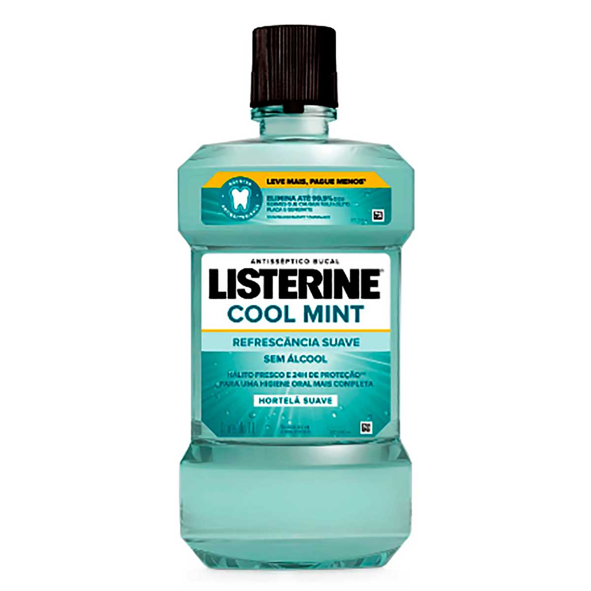 Enxaguante Bucal sem Álcool Listerine Cool Mint Refrescância Suave 1L