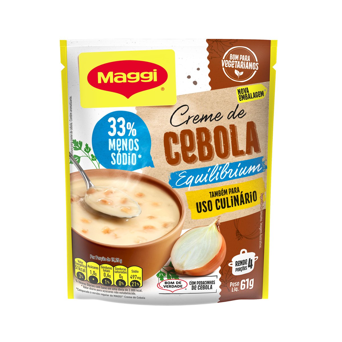 Creme de Cebola MAGGI Equilibrium Sachê 61g