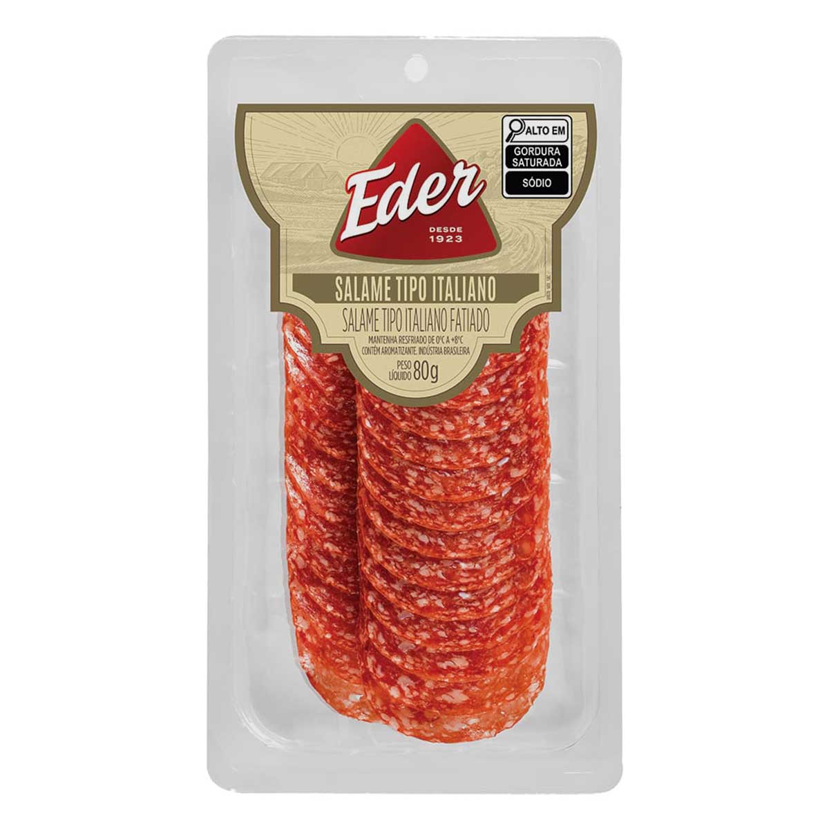 Salame Tipo Italiano Fatiado Eder