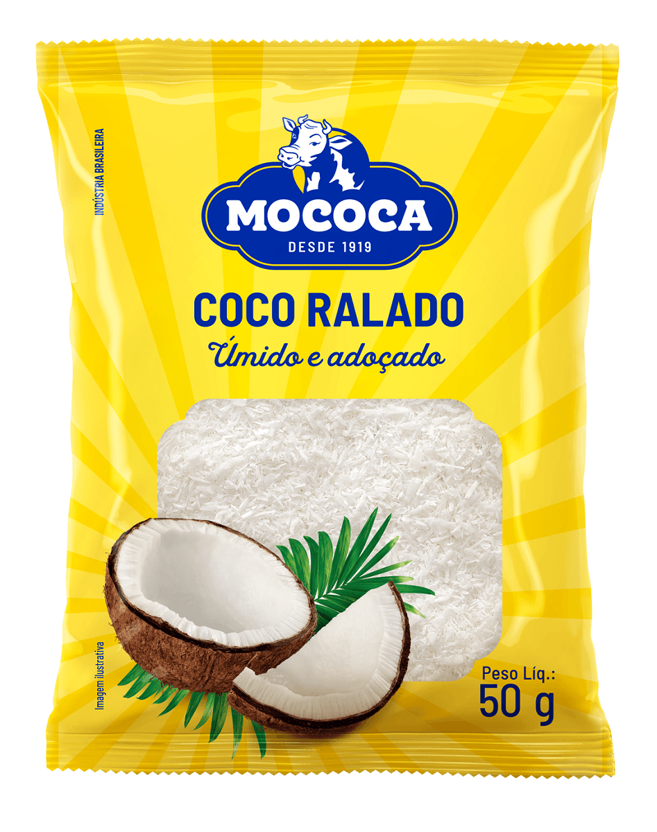 Coco Ralado Úmido e Adoçado Mococa 50gr