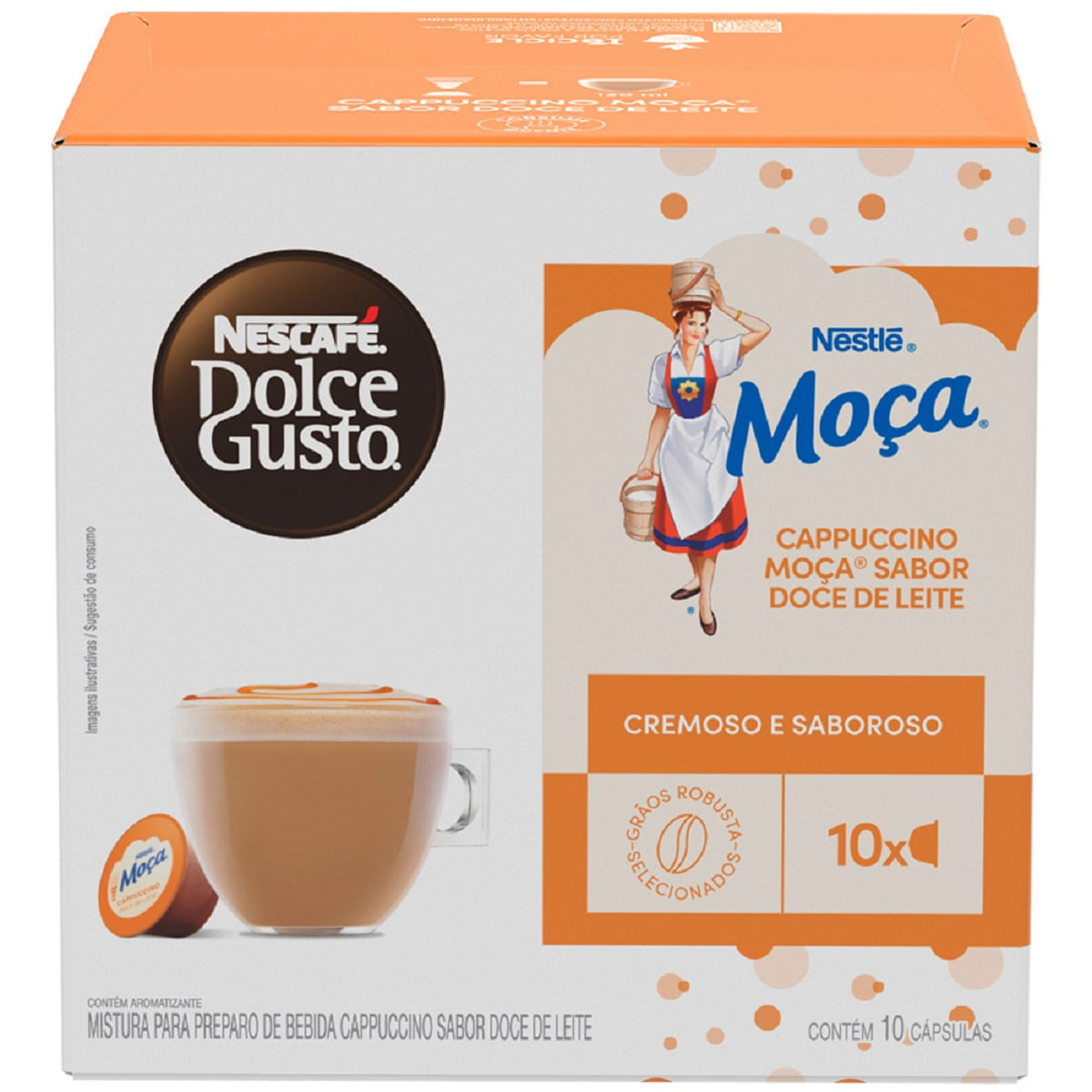 Café em Cápsula Nescafé Dolce Gusto Cappuccino Doce De Leite 10 Cápsulas