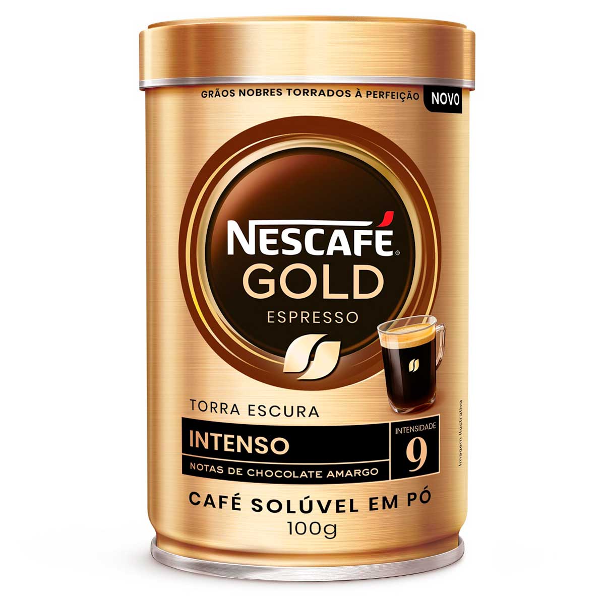 Café Nescafé Gold Espresso Intensidade 9 Lata 100g