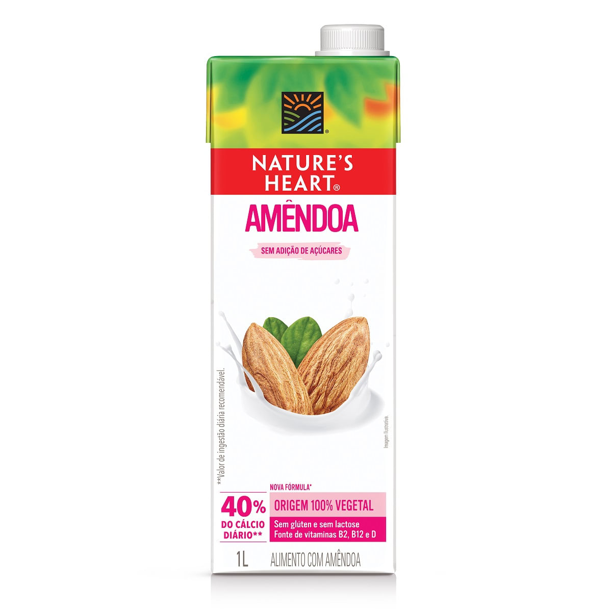 Bebida Vegetal Natures Heart Amêndoa 1L