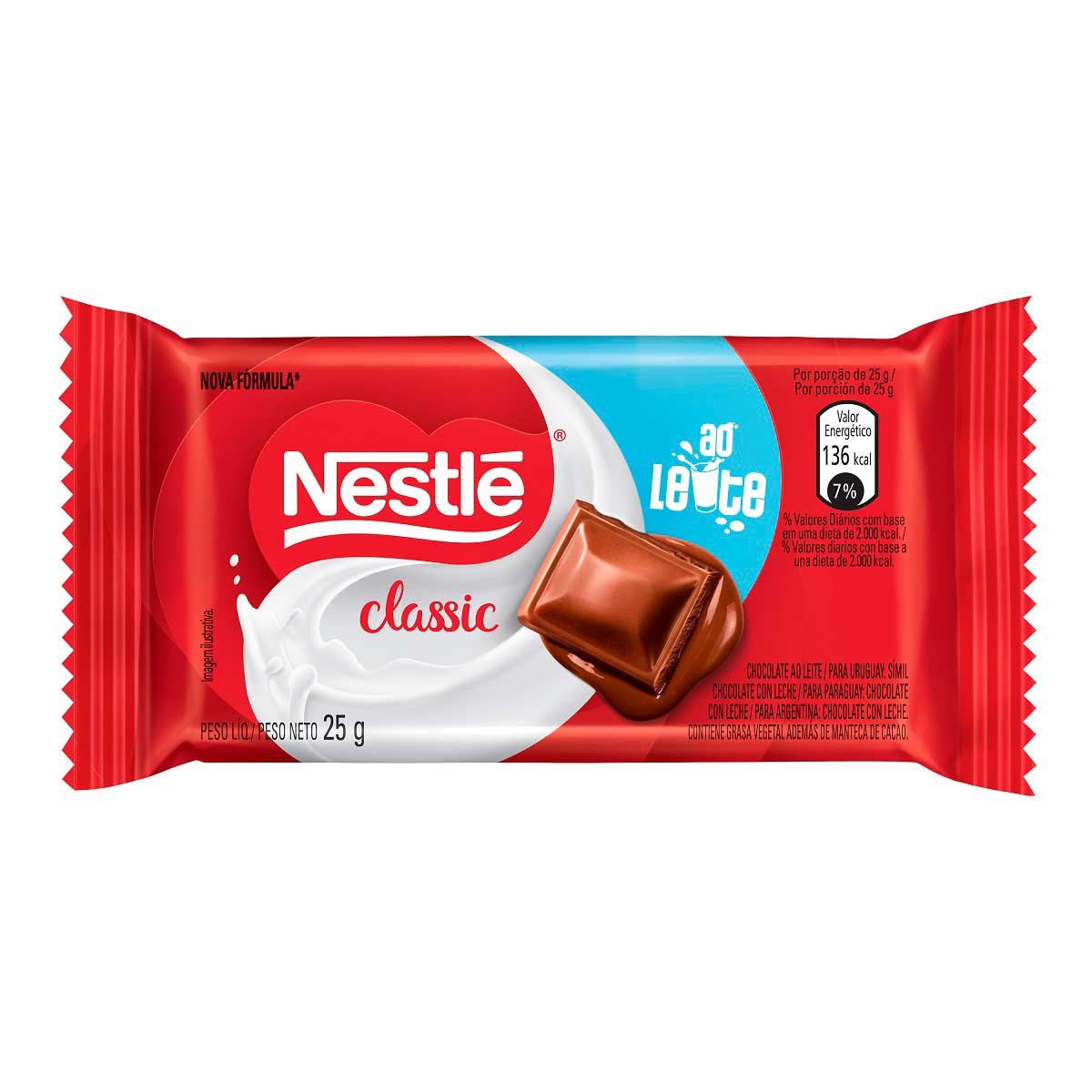 Chocolate Nestlé Classic Ao Leite 25g