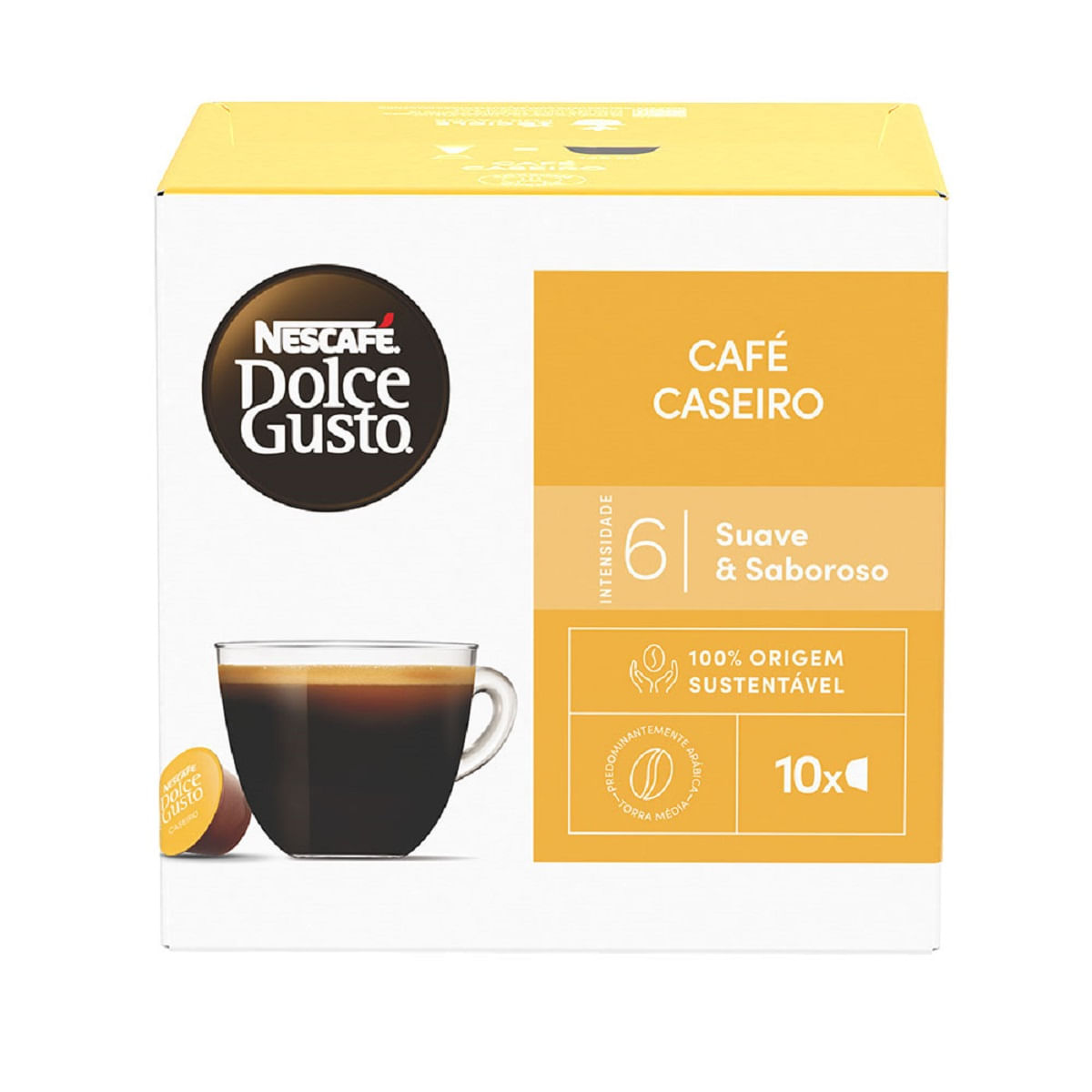 Café em Cápsula Nescafé Dolce Gusto Café Caseiro 10 Cápsulas