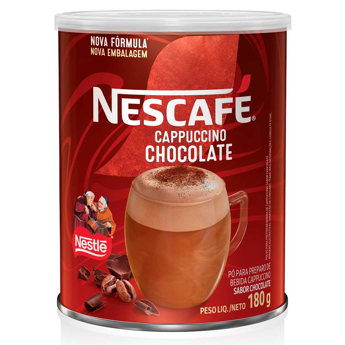 Café Solúvel Nescafé Cappuccino Dois Frades Lata 180g