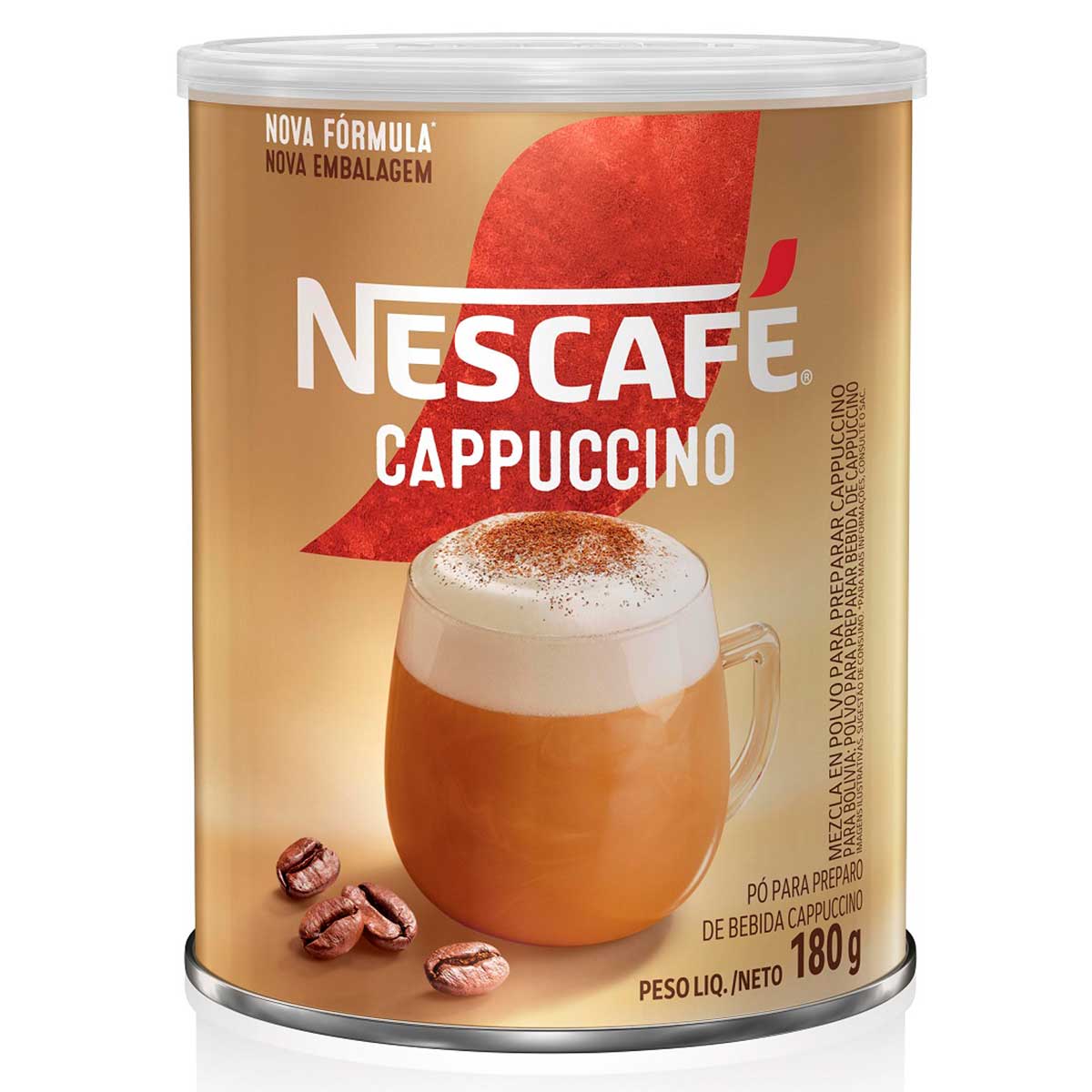 Café Solúvel Nescafé Cappuccino Tradicional Lata 180g